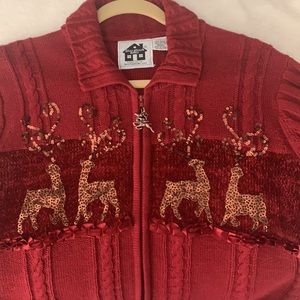 Storybook Knits Red Reindeer Sweater